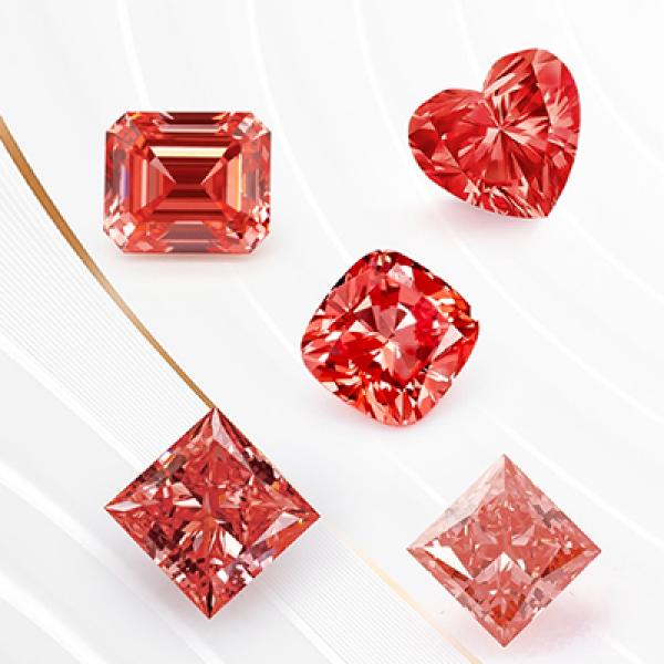 fancy color lab grown diamonds red color