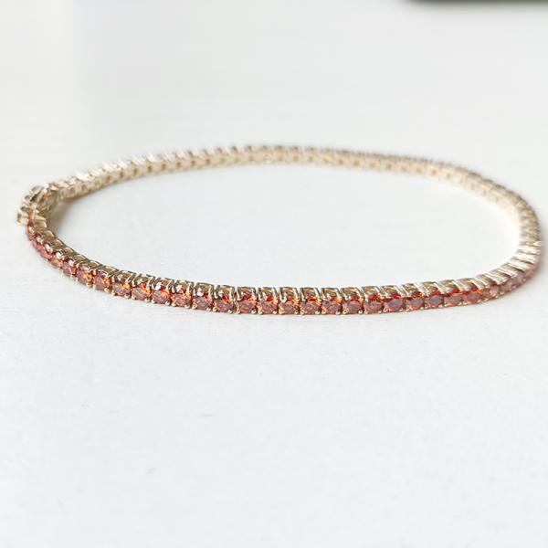 9k gold lab red diamonds bracelet jewelry