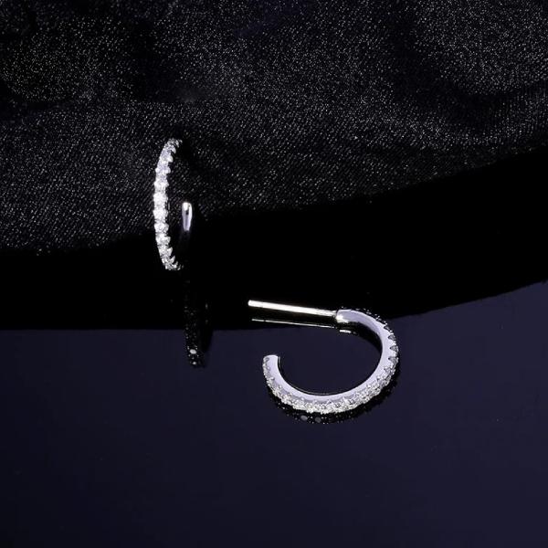 Lab Grown Diamond Set stud earrings in18K White Gold
