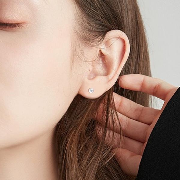 Lab Grown Diamond Bubble Earrings 18K White Gold
